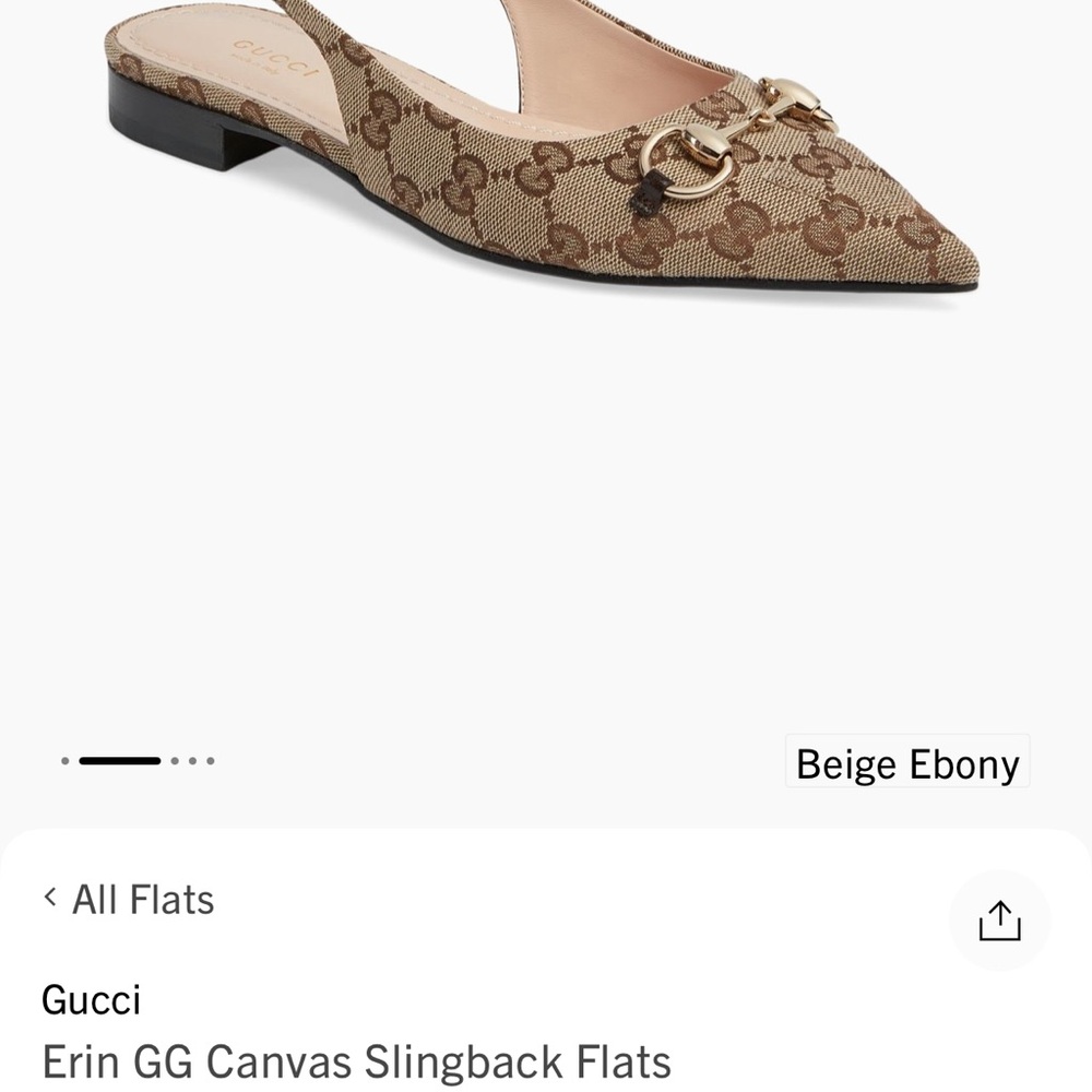 New Gucci Erin GG slingback flats. 7